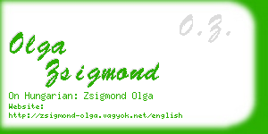 olga zsigmond business card